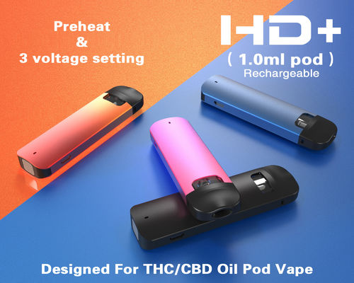 Пригонка нержавеющей стали стручка 316 CBD устранимая Vape для толстого/тонкого масла