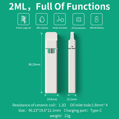 Большое масло перепада 8/9 Thc ручки емкости 2ml толстое устранимое Vape доступное